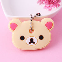 Load image into Gallery viewer, Cute Cartoon Keychain Silicone Stitch Protective Key Case Cover for Key Control Dust Cap Holder Gift Women Key Chain