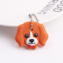 Load image into Gallery viewer, Cute Cartoon Keychain Silicone Stitch Protective Key Case Cover for Key Control Dust Cap Holder Gift Women Key Chain