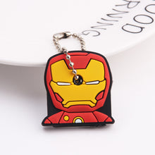 Load image into Gallery viewer, Cute Cartoon Keychain Silicone Stitch Protective Key Case Cover for Key Control Dust Cap Holder Gift Women Key Chain