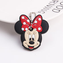 Load image into Gallery viewer, Cute Cartoon Keychain Silicone Stitch Protective Key Case Cover for Key Control Dust Cap Holder Gift Women Key Chain