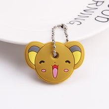 Load image into Gallery viewer, Cute Cartoon Keychain Silicone Stitch Protective Key Case Cover for Key Control Dust Cap Holder Gift Women Key Chain