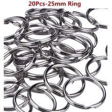 Load image into Gallery viewer, Silver Plated Metal Blank Keyring Keychain Split Ring Keyfob Key Holder Rings Women Men DIY Key Chains Accessories